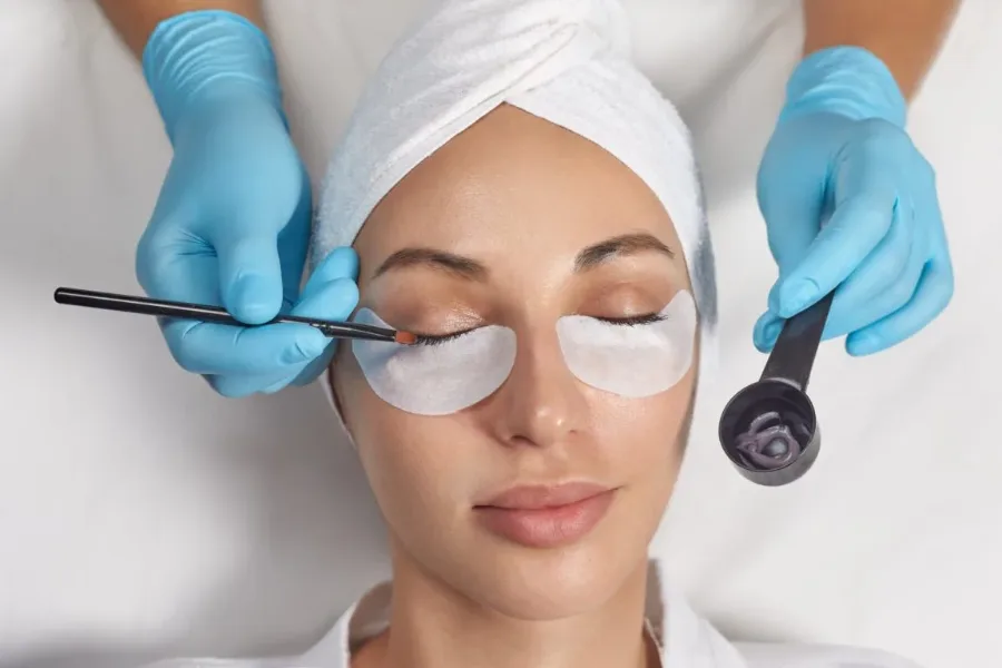 Lash lift and tint treatment at Izba Spa Wimbledon brow and lash salon